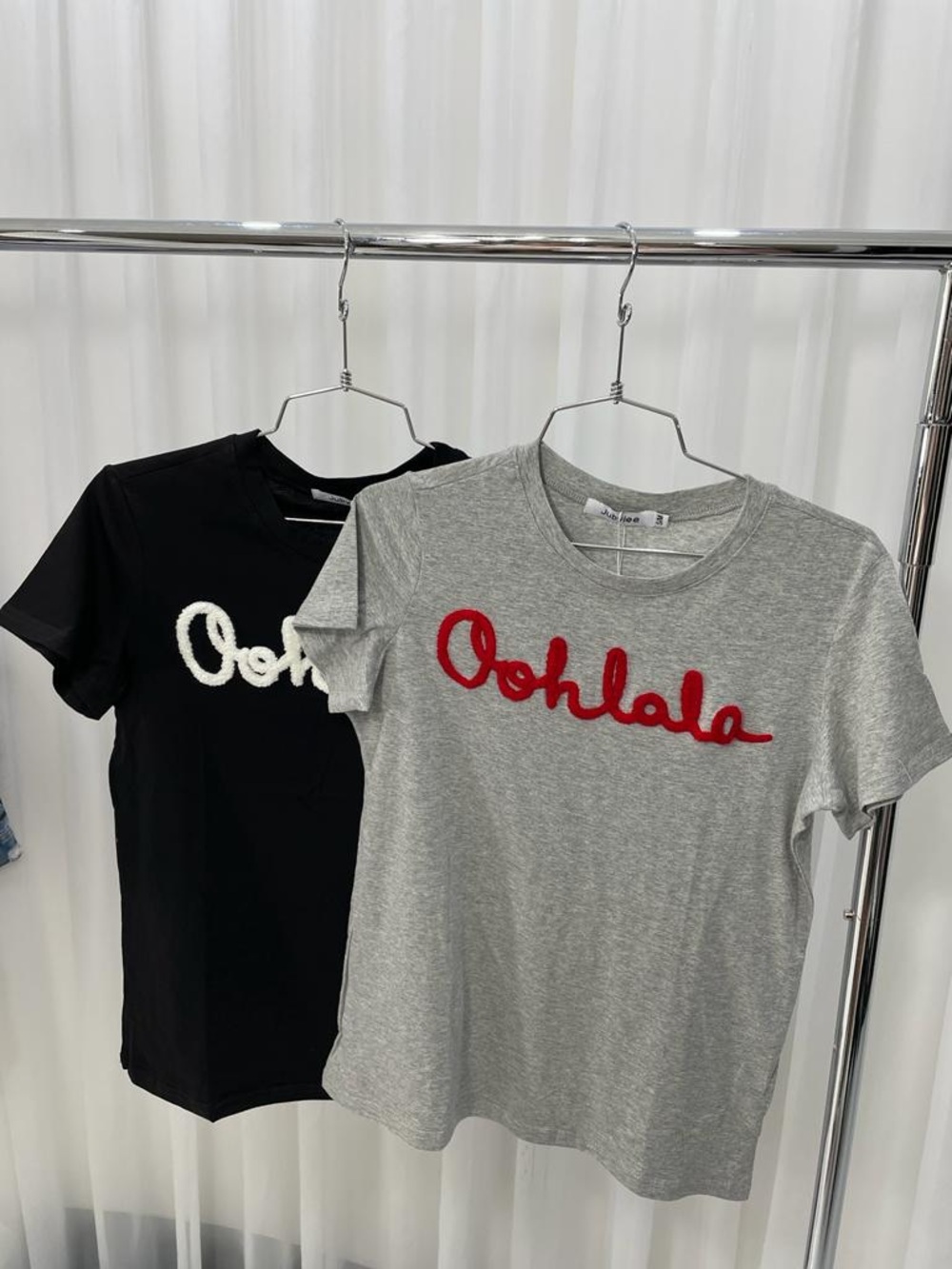 Short Sleeve Tee - Gray with Red Script